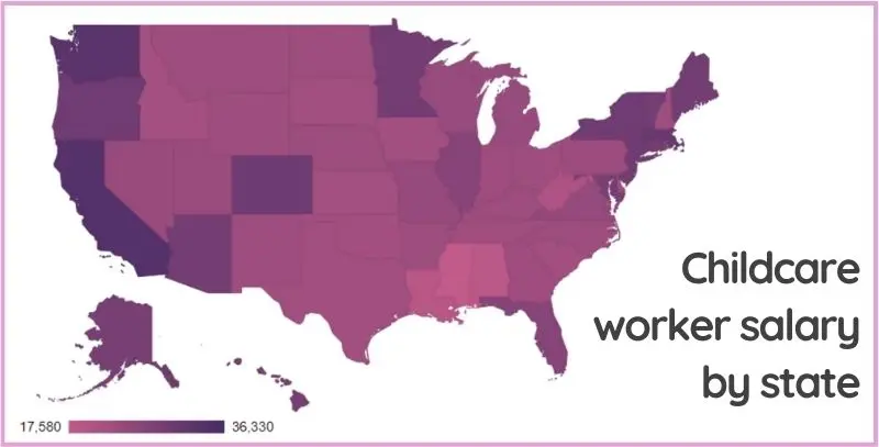 Childcare Worker Salary by State